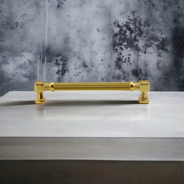 Mobilya Çekmece Mutfak Dolabı Dolap Kulpları Kulbu Kulpu Gold Altın Metal Kulp 160 mm - 16 cm - Resim 4