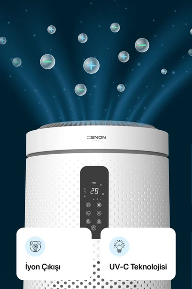 Xenon Smart Akıllı Hava Temizleyici Wi-fi Mobil App 50 M2 Cadr 360m³/s Gece Lambalı Hepa13 Air Purifier X7421 - 5