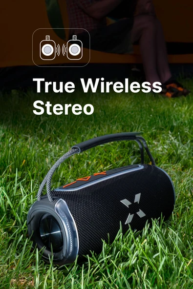 Xenon Smart Boombox Taşınabilir Bluetooth Hoparlör TWS Stereo 20W TF Aux Speaker RGB Ses Bombası Siyah X6701 - 5