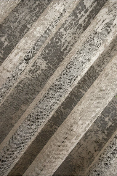 Bulut Tül Exculusive Micro Örgü 2kat Pileli Vizon-bej-açık Kahve Tül Perde - 3