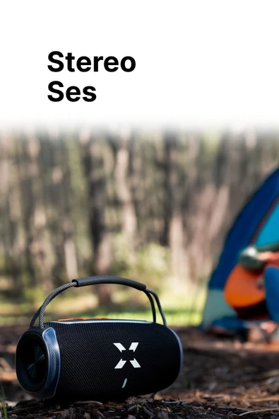 Xenon Smart Boombox Taşınabilir Bluetooth Hoparlör TWS Stereo 20W TF Aux Speaker RGB Ses Bombası Siyah X6701 - 6