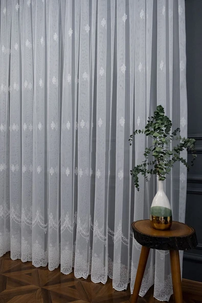 Brillant Serpme Oturma Salon Tül Perde Model Tasarım Çeşit Renk Tül 3 Katpileli ürün görseli