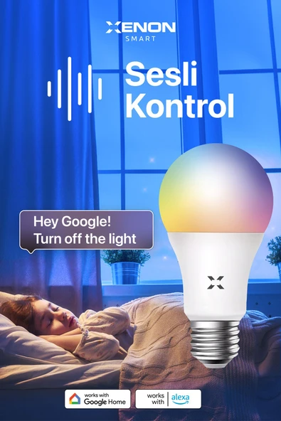 Xenon Smart Akıllı Rgb Led Ampul 9w Mobil App Kontrol Sesli Komut Wi-fi Zamanlayıcılı Aydınlatma X7021 - 6