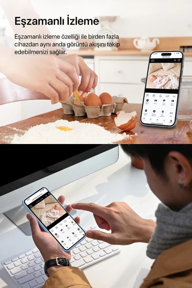 Xenon Smart Akıllı Kamera 1080p 3mp Ptz Iç Mekan Çift Yönlü Ses Hareket Algılamalı Güvenlik Kamerası X7207 - 2