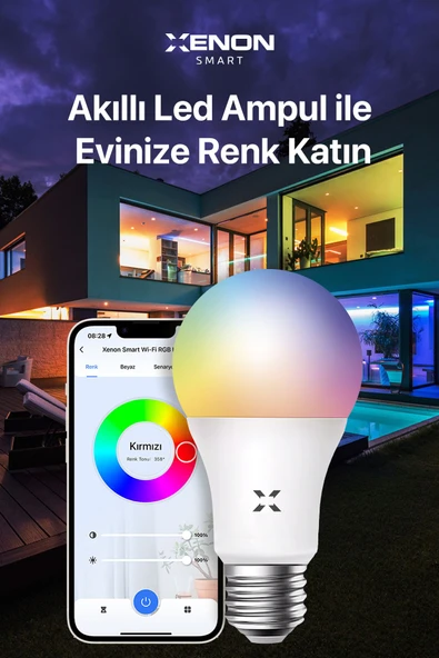 Xenon Smart Akıllı Rgb Led Ampul 9w Mobil App Kontrol Sesli Komut Wi-fi Zamanlayıcılı Aydınlatma X7021 - 3