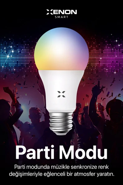 Xenon Smart Akıllı Rgb Led Ampul 9w App Kontrol Sesli Komut Wi-fi Zamanlayıcılı Aydınlatma Seti 3 Adet X7021 - 4