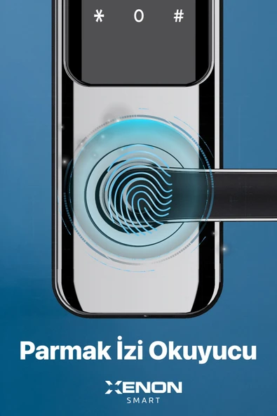 Xenon Smart Akıllı Kapı Kilidi Mobil App Parmak Izi Şifre Rfıd Wi-fi Google Home & Alexa Kontrollü Kilit X8051 - 3
