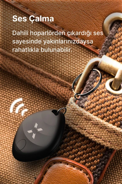 Xenon Smart Airtag Akıllı Bluetooth Takip Cihazı Find My Mobil Uygulama Konum, Eşya Bulucu Siyah Tag X6605 - 4