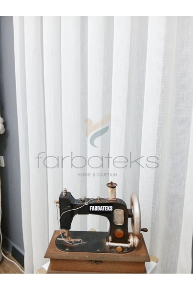 Exculusive Melike Ütü İstemez Kırışmaz Sade 2Kat Pileli Tül Perde - Resim 3