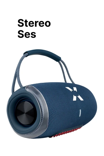 Xenon Smart Boombox Taşınabilir Bluetooth Hoparlör TWS Stereo 20W TF Aux Speaker RGB Ses Bombası Mavi X6701 - 2