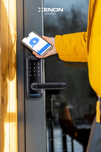 Xenon Smart Akıllı Kapı Kilidi Mobil App Parmak Izi Şifre Rfıd Wi-fi Google Home & Alexa Kontrollü Kilit X8056 - 3