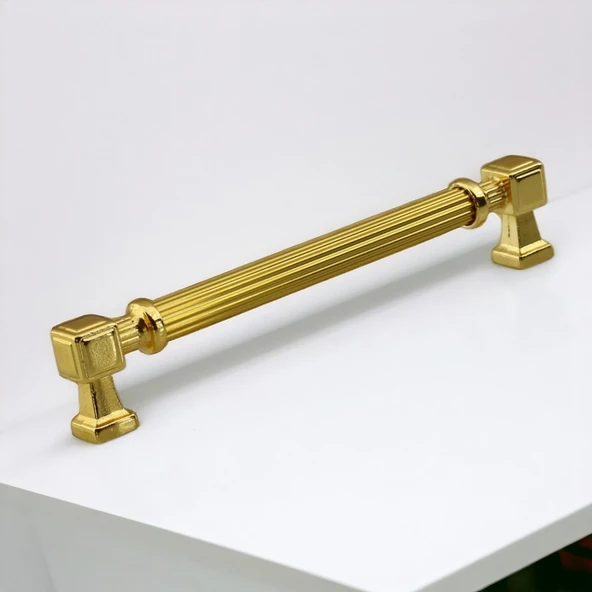 Mobilya Çekmece Mutfak Dolabı Dolap Kulpları Kulbu Kulpu Gold Altın Metal Kulp 160 mm - 16 cm - Resim 5