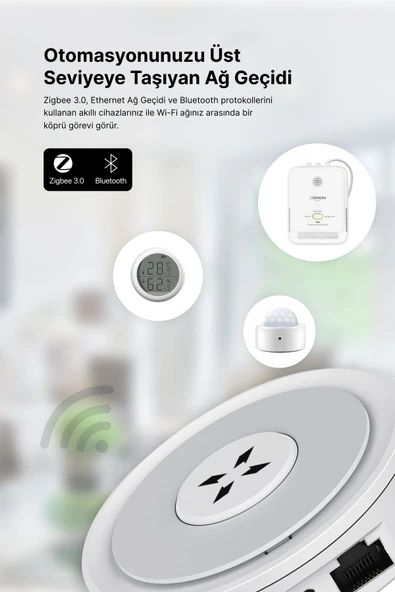 Xenon Smart Akıllı Ev Ağ Geçidi Zigbee 3.0 & Wi-Fi & BLE Bluetooth Mobil App Kontrollü Tuya Uyumlu Gateway X7964 - 6