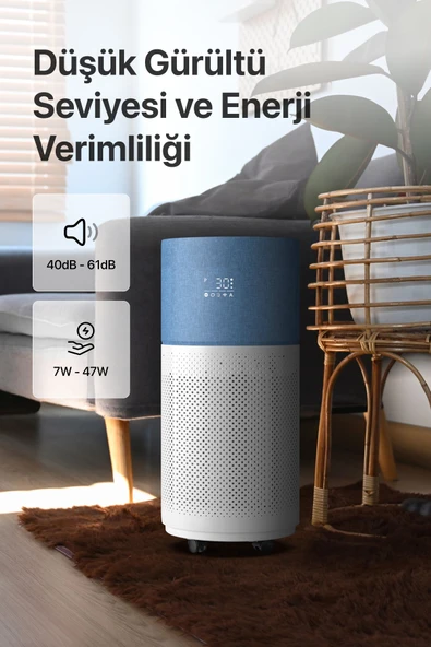 Xenon Smart Akıllı Hava Temizleyici 70 M2 Wi-fi Mobil App Air Purifier Cadr 550m³ Karbon Hepa Filtre X7420 Mavi - 5