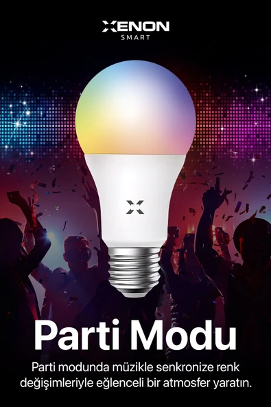 Xenon Smart Akıllı Rgb Led Ampul 9w Mobil App Kontrol Sesli Komut Wi-fi Zamanlayıcılı Aydınlatma X7021 - 4