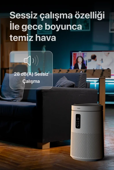 Xenon Smart Akıllı Hava Temizleyici Wi-fi Mobil App 50 M2 Cadr 360m³/s Gece Lambalı Hepa13 Air Purifier X7421 - 7