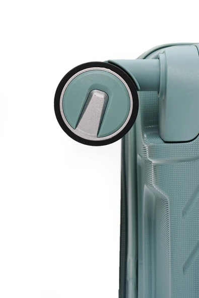 Elatae Exclusive Pro Polipropilen Büyük Boy Kırılmaz Valiz Mavi 5239 - Resim 4