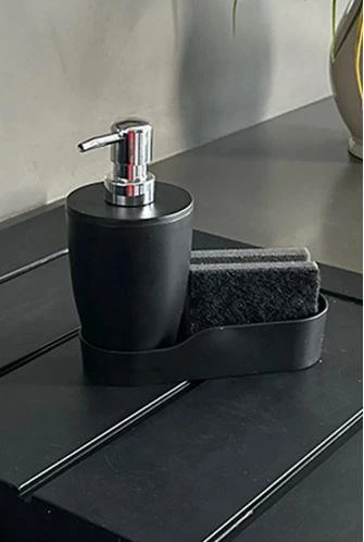 Siyah Pure Mutfak Sıvı Sabunluk M-E91-06
