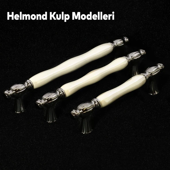 Gerçek Lüks Porselen Mobilya Mutfak Çekmece Dolap Dolabı Kulpu Kulbu (128 MM-12.8 CM) Sedef Füme - Resim 4