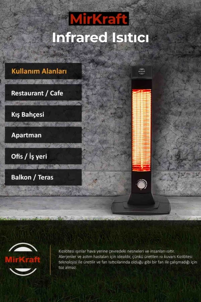 MR-ST3452 BL 2500W Dikey Elektrikli Isıtıcı - 4