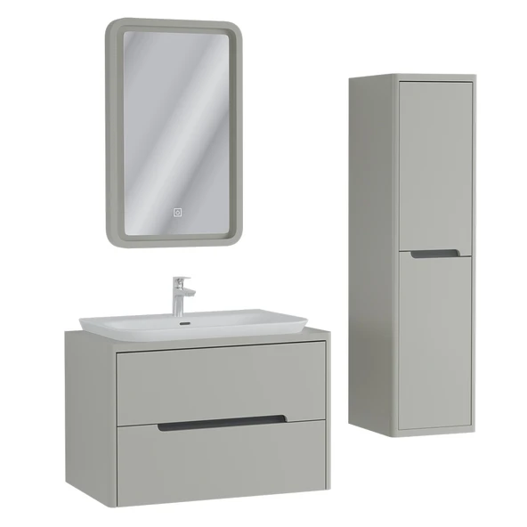 Ubm Arlin 80 Cm Lake Banyo Dolabı Çakıl Gri