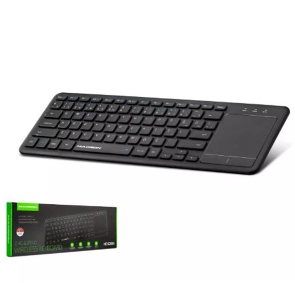 HADRON HDX2505 BLUETOOTH + WIRELESS KLAVYE + TOUCH PAD Q SİYAH ürün görseli