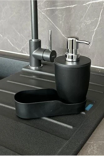 Siyah Pure Mutfak Sıvı Sabunluk M-E91-06 - 2