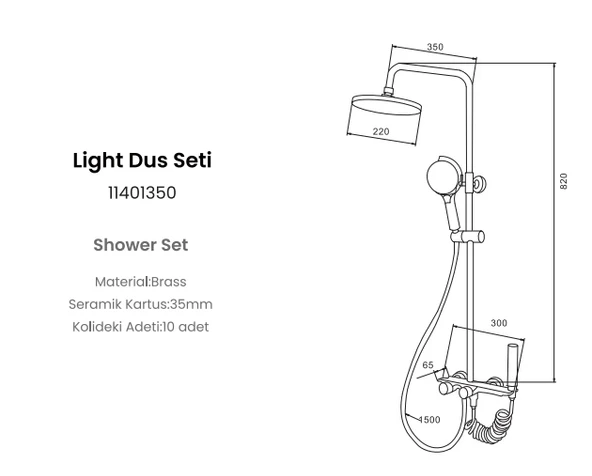 FLEKO LIGHT 322 LIGHT ANTRASİT DUŞ SİSTEMİ - 2