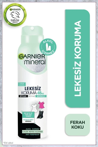 Garnier Mineral Lekesiz Koruma Ferah Koku Sprey Bayan 150 ml x 3 Adet - 2