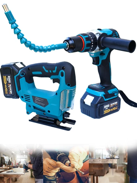 Rowermax GS-130 Çelik Mandren Matkap Vidalama -Dekupaj Testere Seti Taşıma Çantalı - 2