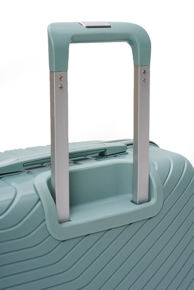 Elatae Exclusive Pro Polipropilen Büyük Boy Kırılmaz Valiz Mavi 5239 - Resim 6