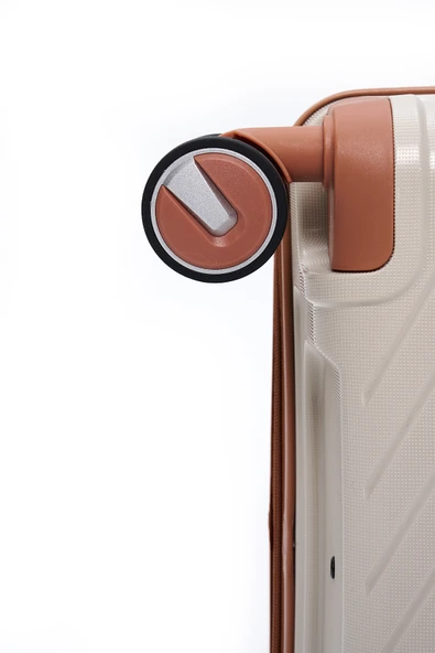 Elatae Exclusive Pro Polipropilen Orta Boy Kırılmaz Valiz Bej - Camel 5239 - Resim 4