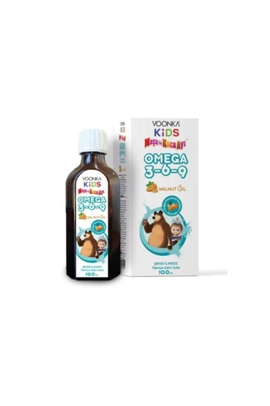 Voonka Kids Maşa ile Koca Ayı Omega 3-6-9 Walnut Oil 100 ml