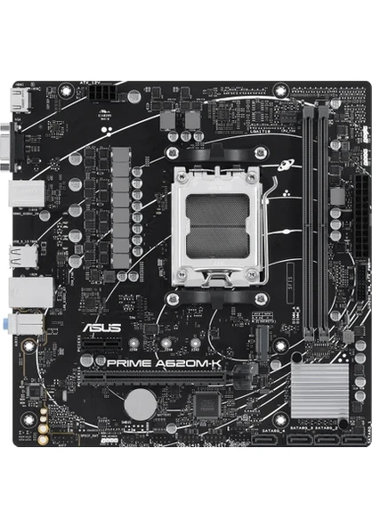Asus Prime A620M-K AMD AM5 DDR5 Micro ATX Anakart - 2