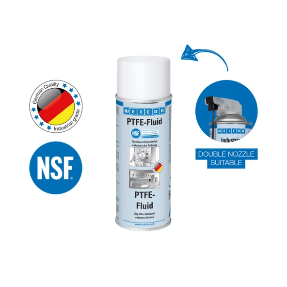 Weicon PTFE-Fluid 400 ml-Gıda sektörü için NSF H2 onaylı, gres içermeyen kuru yağ - 2