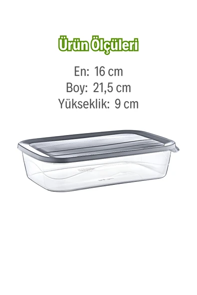 8 Li Hava Almaz Erzak Meyve Sebze Buzluk Saklama Kabı- Buzdolabı Düzenleyici Organizer 2000 ml - 3