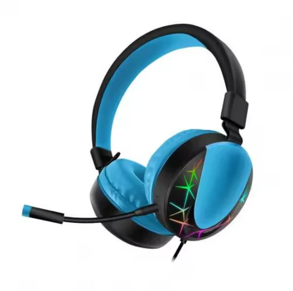 AKZ 021 Kablolu Mikrofonlu Işıklı Oyuncu Kulaklığı RGB - 3