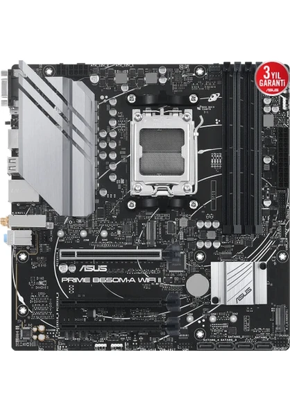 Asus Prime B650M-A Wi-Fi II AMD AM5 DDR5 6400Mhz (OC) Micro ATX Anakart