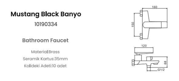 FLEKO MSTNG-C320 BLACK BANYO BATARYASI SİYAH - 2