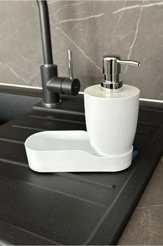 Beyaz Pure Mutfak Sıvı Sabunluk M-E91-01 - 2