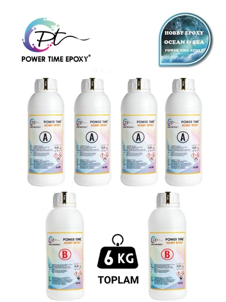 6 Kg Hobi Epoksi Ocean Sea Deniz Efekti Ultra Şeffaf ve Parlak Epoksi Reçine Ince Döküm Yoğun Kıvam