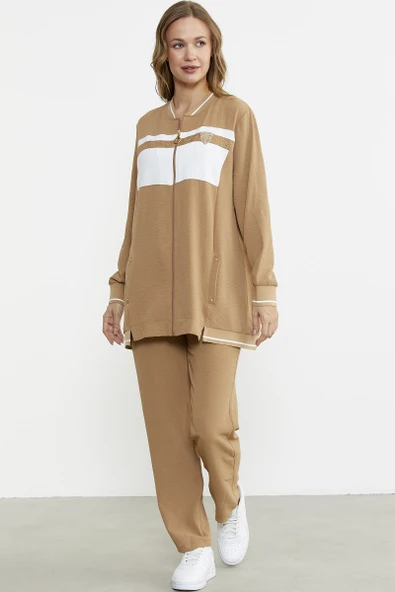 Blok Geçişli Rahat Kalıp Takım - Kamel - Resim 5