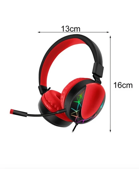 AKZ 021 Kablolu Mikrofonlu Işıklı Oyuncu Kulaklığı RGB - 4