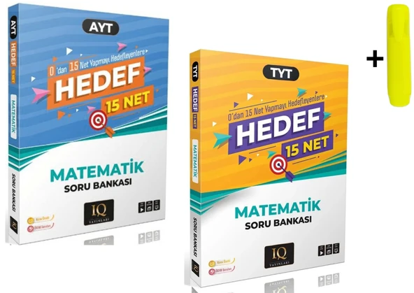 IQ Yayınları TYT AYT Matematik Hedef 15 Hedef Soru Bankası Seti