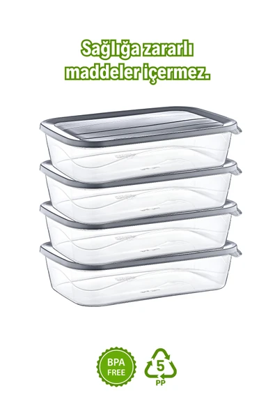8 Li Hava Almaz Erzak Meyve Sebze Buzluk Saklama Kabı- Buzdolabı Düzenleyici Organizer 2000 ml - 2