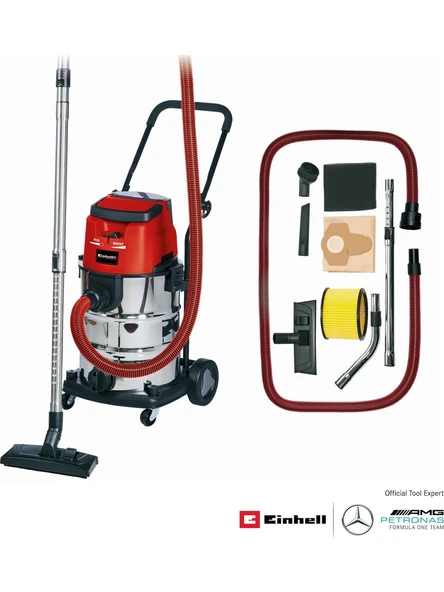 Einhell TE-VC 36/30 Li S - Solo, Akülü Islak/Kuru Süpürge (Akü ve şarj cihazı dahil değildir)