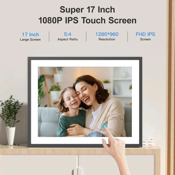 Nethgrow Büyük Dijital Resim Çerçevesi - 17inç - 2