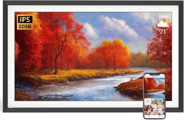 FULLJA 15.6 İnç WiFi Akıllı Dijital Fotoğraf Çerçevesi 32 GB