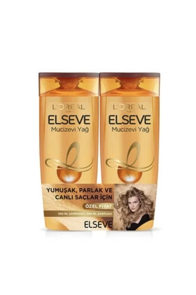 Elseve Mucizevi Yağ Bakım Şampuanı 390 ml x 2 Adet