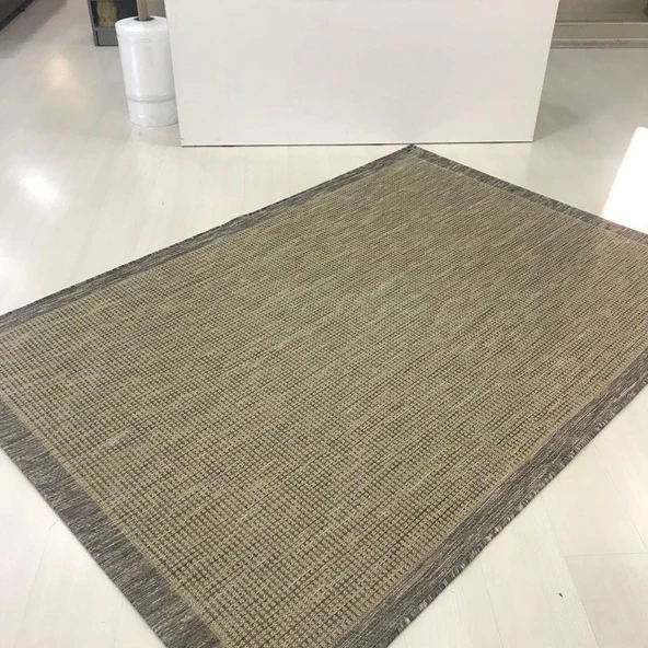 Halıcı Mustafa Jüt Sisal Halı 9509 Bej Kahve Serisi Salon Oturma Yatak Odası Halısı